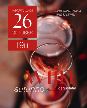 Inkom Autunno Wijndegustatie - 25 & 26 oktober
